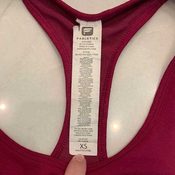 Fabletics - raspberry-colored tank top - Picture 8 of 8